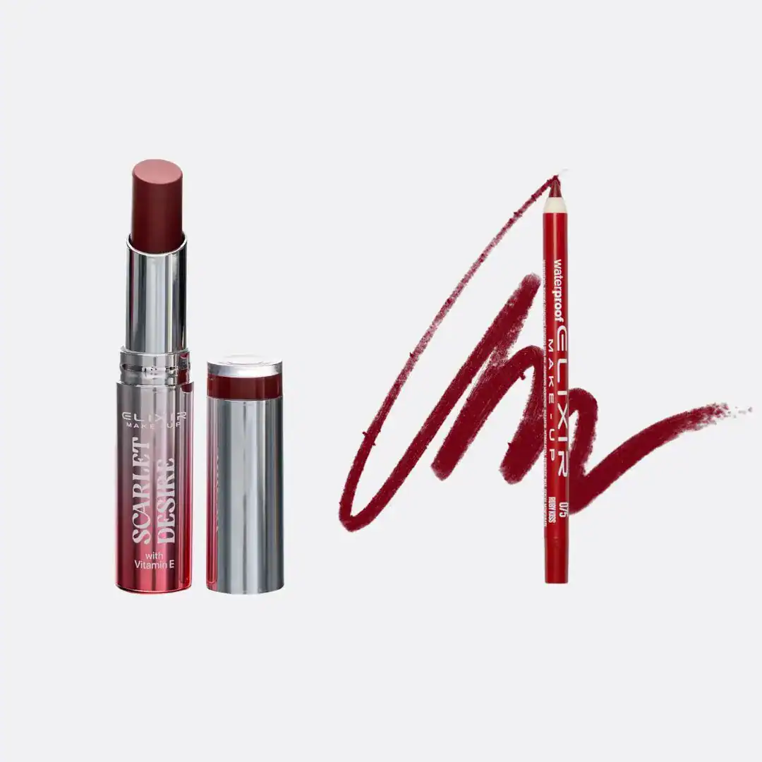 Élixir Scarlet Desire Jollie Duo Lèvres Satin Rouge Brillant