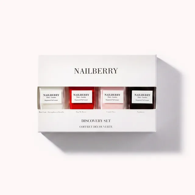 Nailberry Discovery Set coffret vernis 4x10ml nude rouge noir