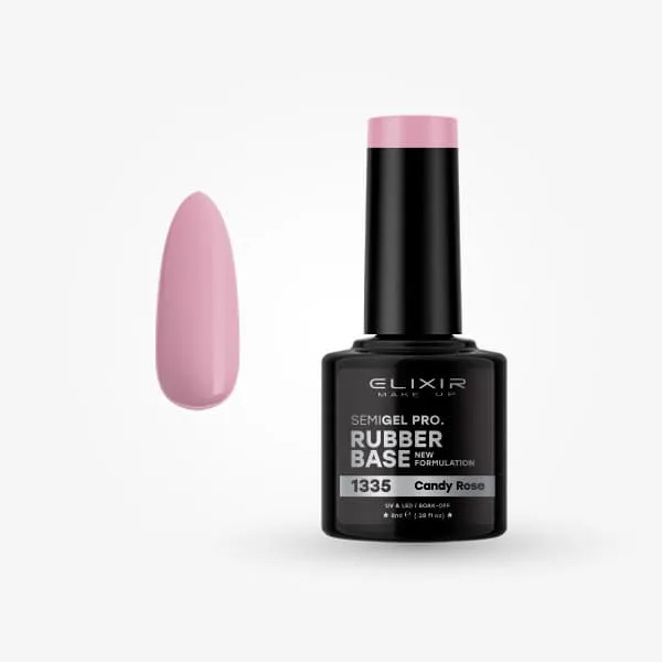 Élixir Semi Gel #1335 base coat Candy Rose 8ml rubber