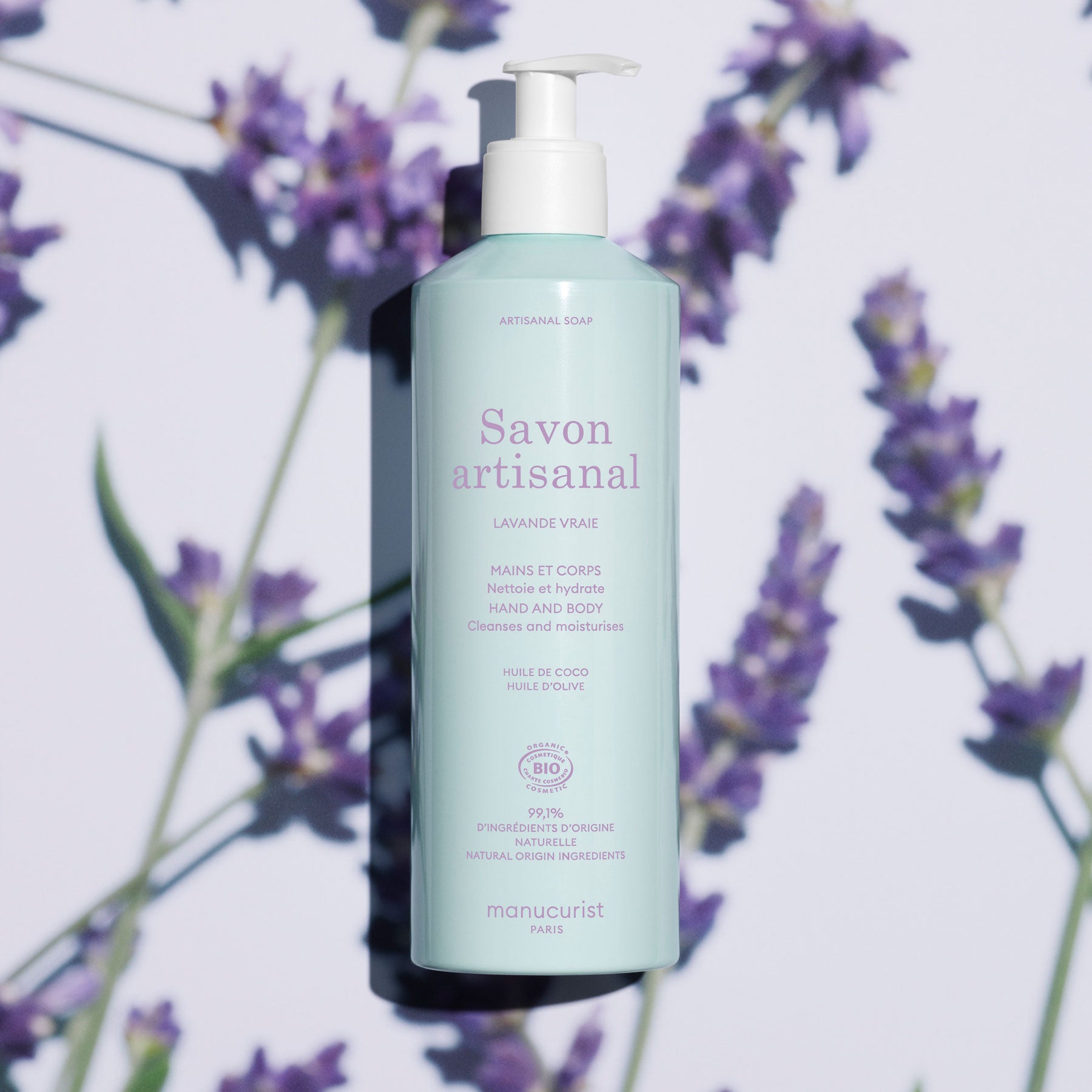 Manucurist Savon Artisanal Lavande Vraie savon 500 ml bio