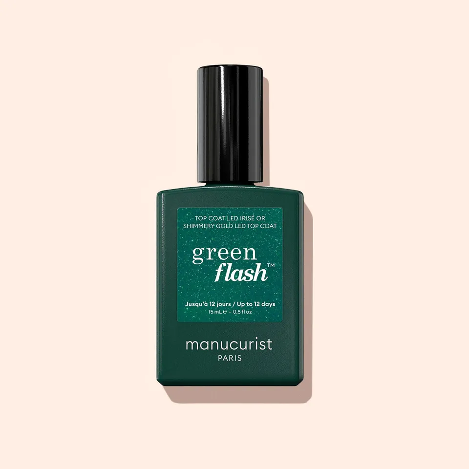Manucurist Green Flash Top Coat Pailleté vernis semi-permanent