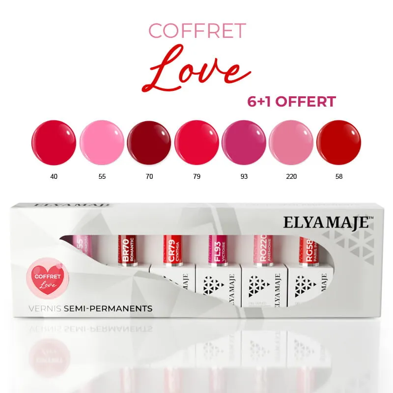 Elyamaje Coffret Love vernis semi-permanent édition limitée