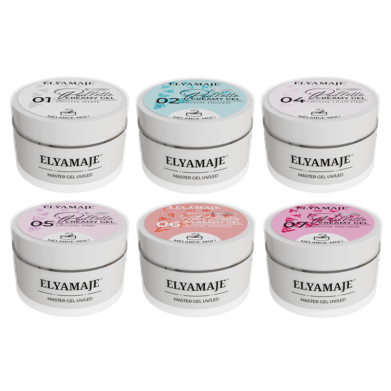 Elyamaje Paillette Creamy Coffret 6 gels UV 20ml pailletés