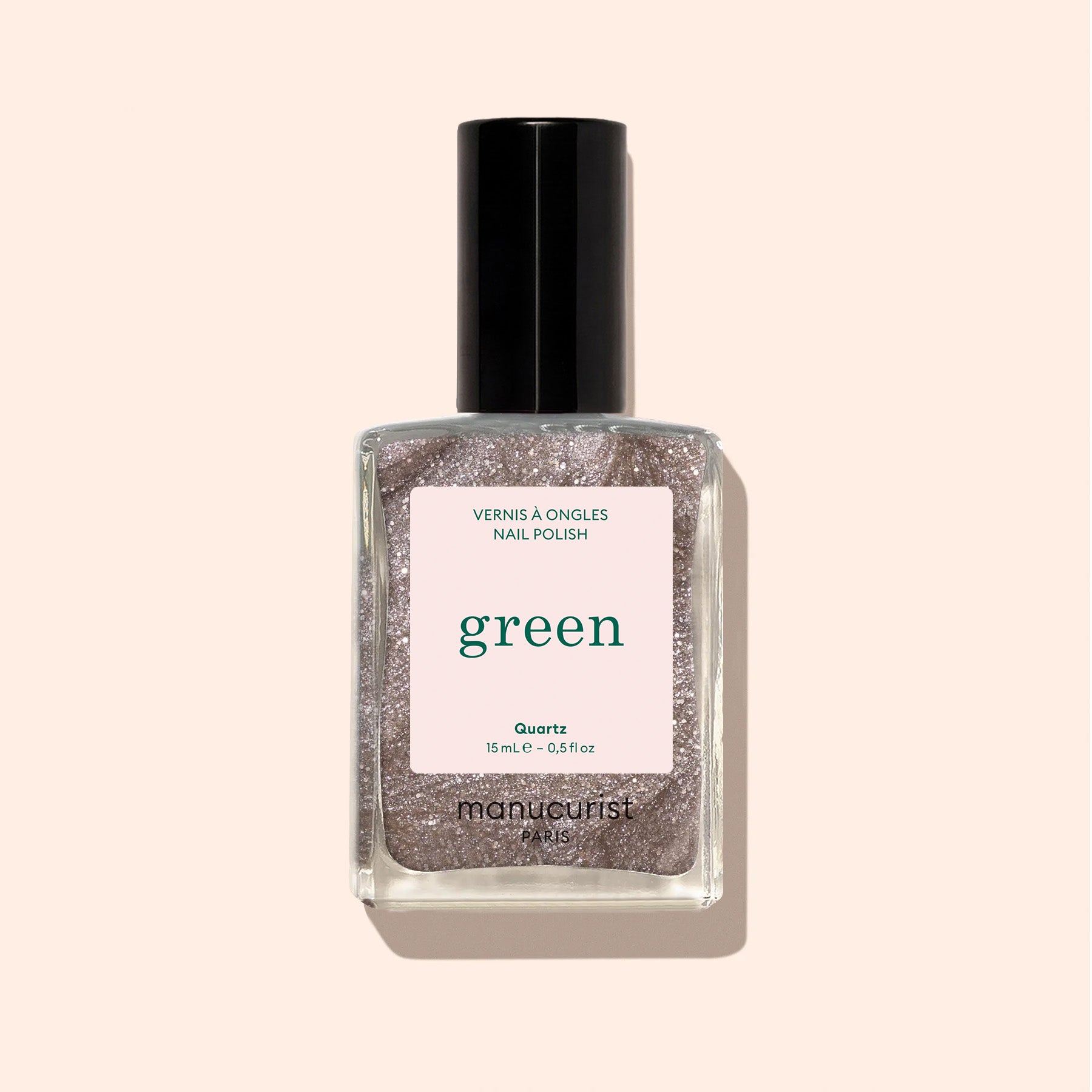 Manucurist Green Quartz vernis à ongles marron pailleté