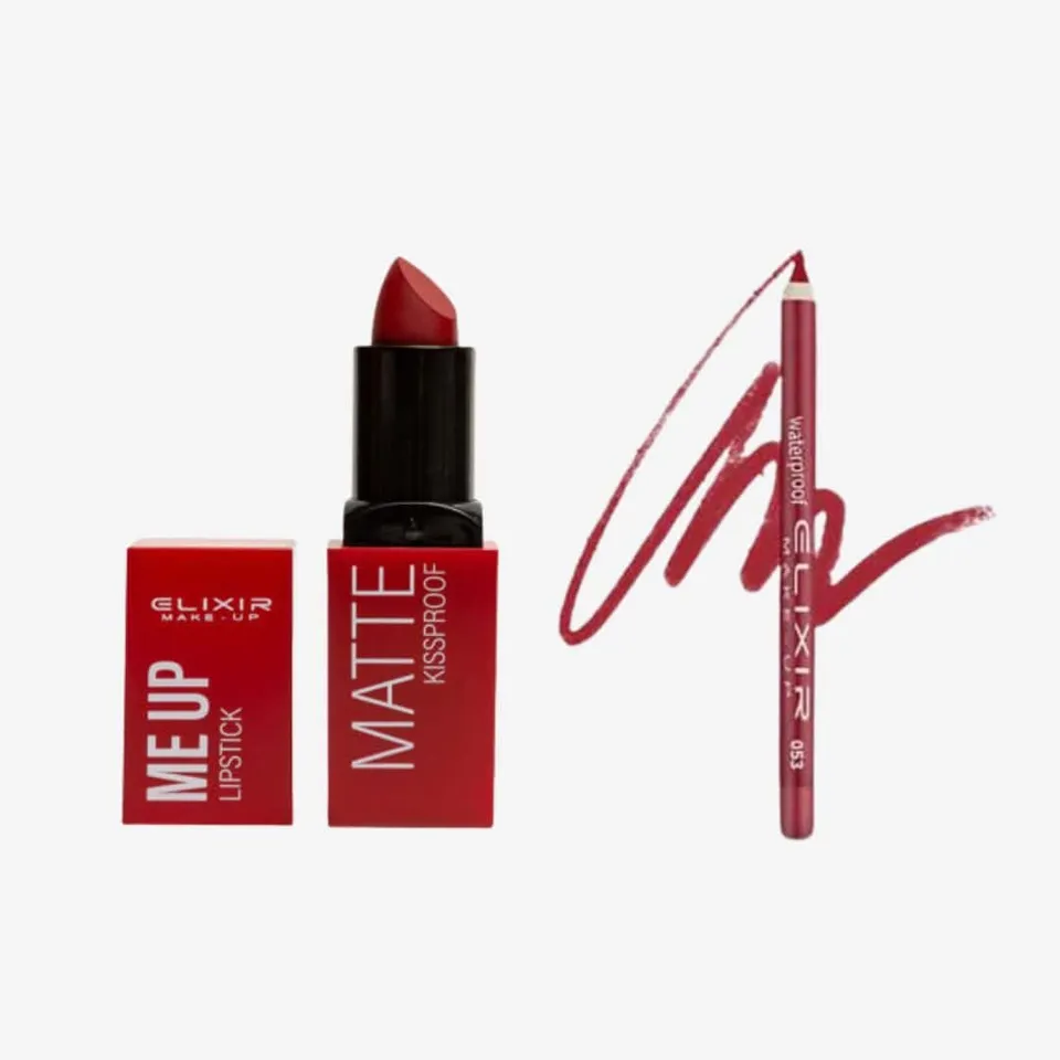 Élixir Kissproof Santorini duo lèvres rouge mat crayon + rouge