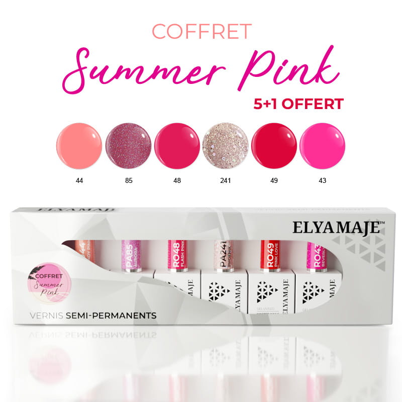 Elyamaje Coffret Summer Pink Vernis Semi-Permanent