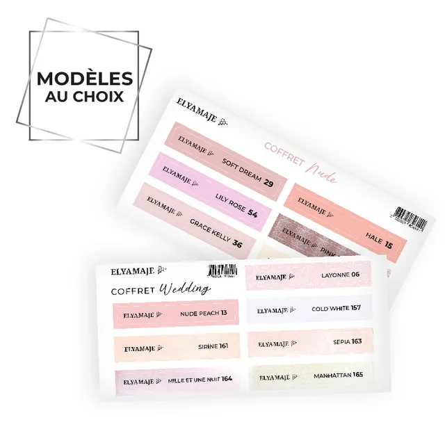 Elyamaje Coffrets Classiques stickers nuancier 320 tips