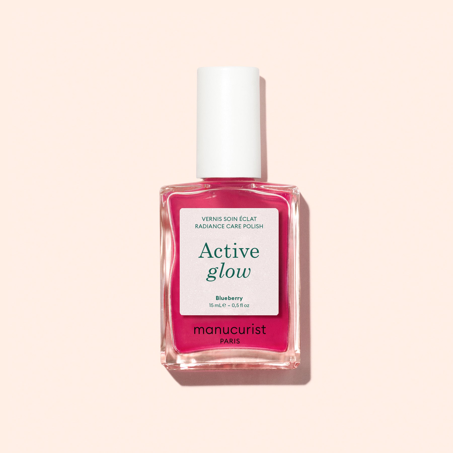 Manucurist Active Glow Blueberry vernis soin gloss rose