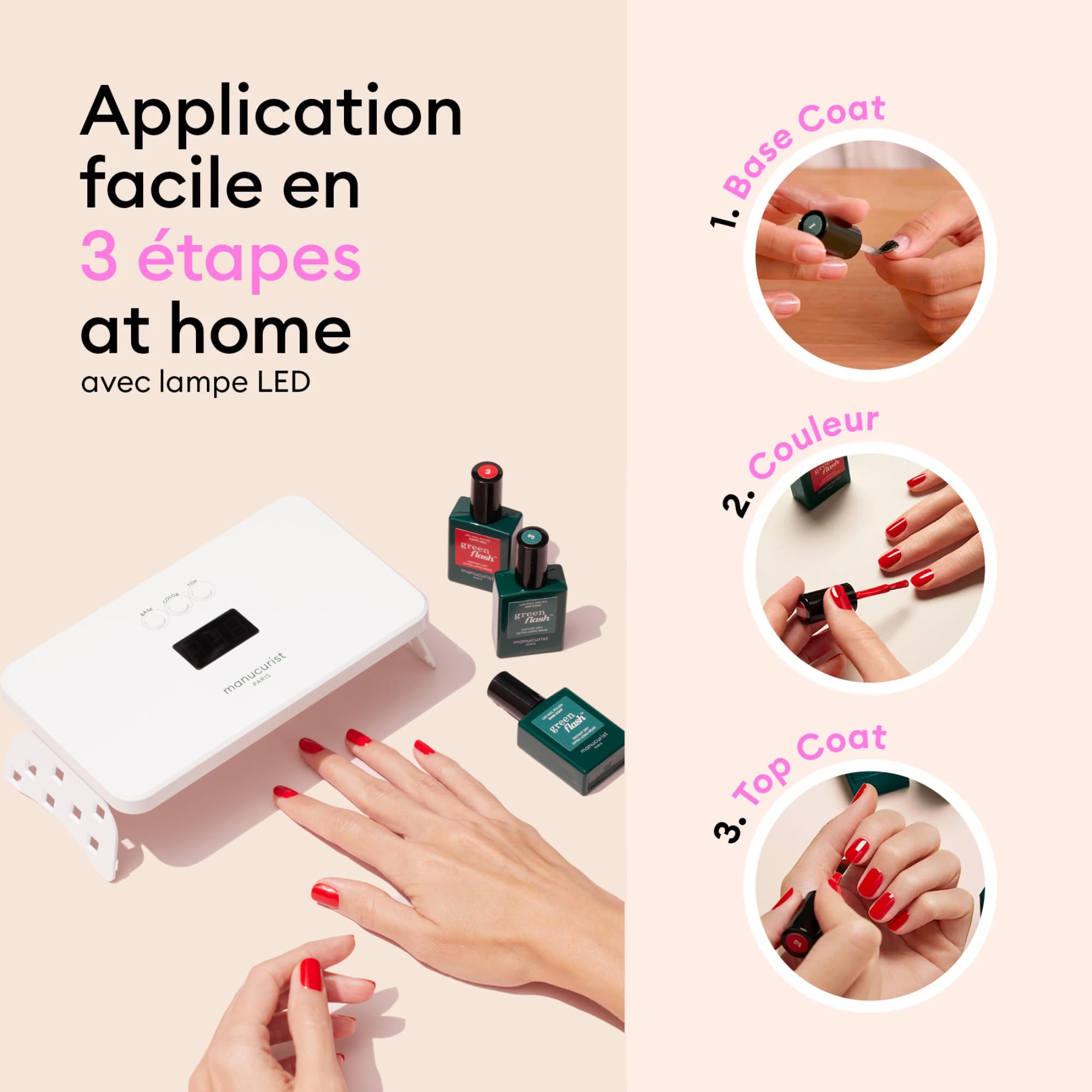 Manucurist Green Flash Groove vernis semi-permanent 15 ml vert nacré