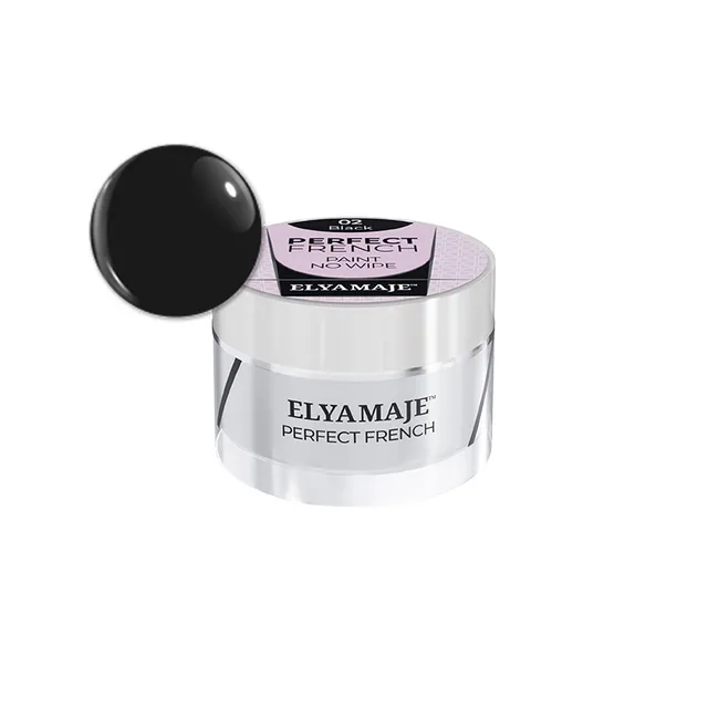 Elyamaje Perfect French 02 gel nail art noir 5g lignes fines