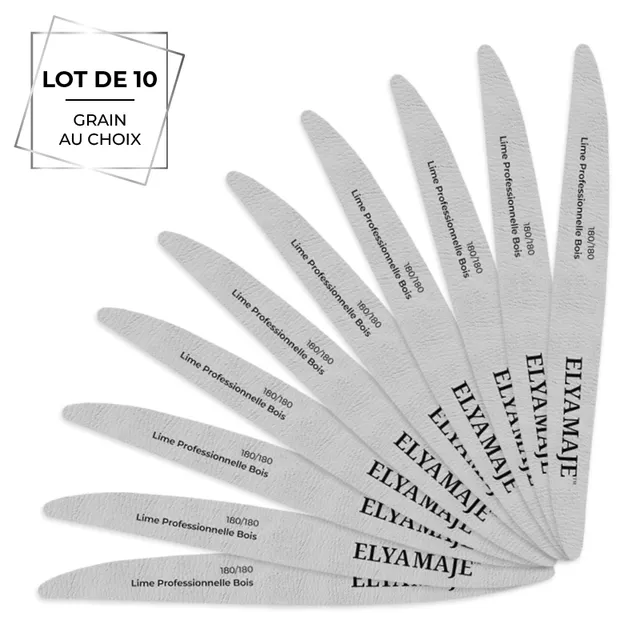 Elyamaje double couteau en bois lime à ongles x10 manucure