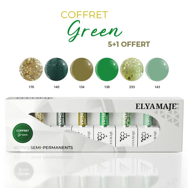 Elyamaje coffret Green vernis semi-permanent édition limitée