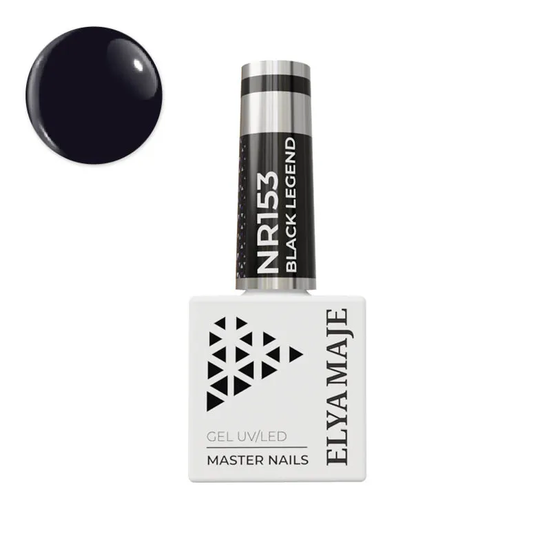 Elyamaje N°153 Black Legend Vernis Semi-Permanent Noir