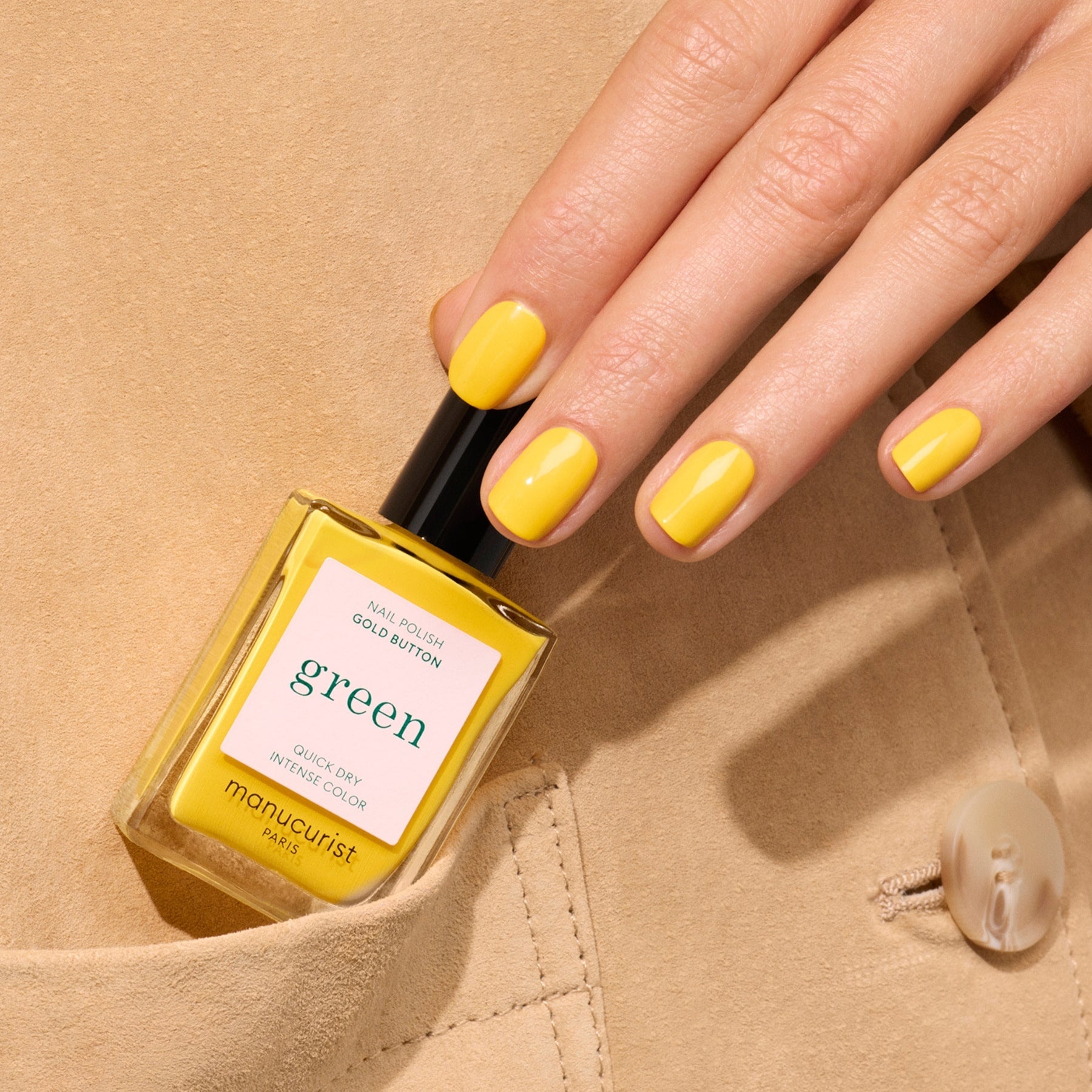 Manucurist Green Gold Button vernis jaune vif