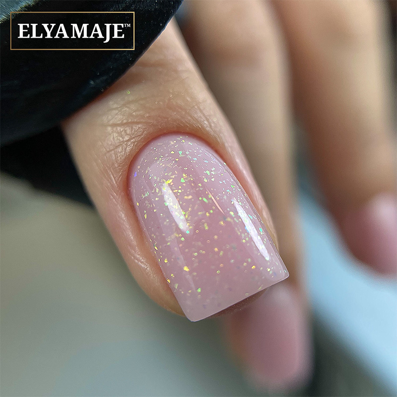 Elyamaje Flake Creamy Gel Nude Pink n°04 gel construction