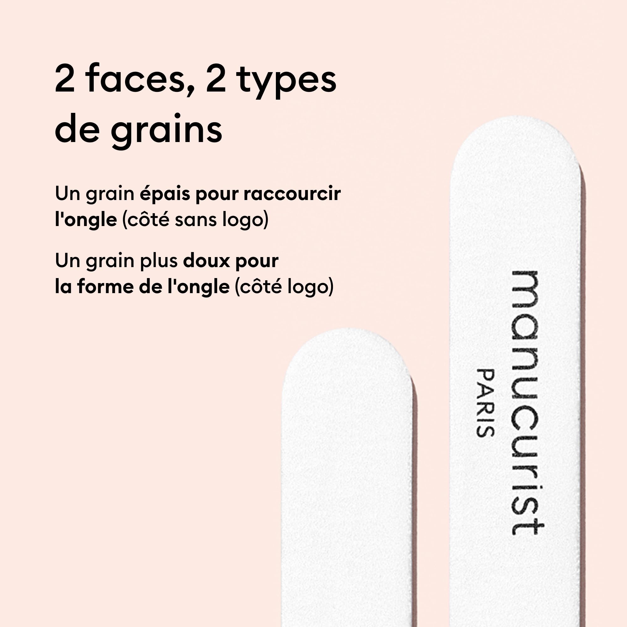 Manucurist 100/180 limes à ongles double face lot de 5