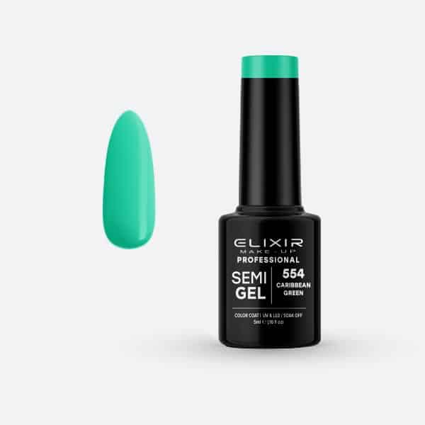 Élixir Semi Gel #554 vernis semi-permanent vert caraïbe 5 ml tenue