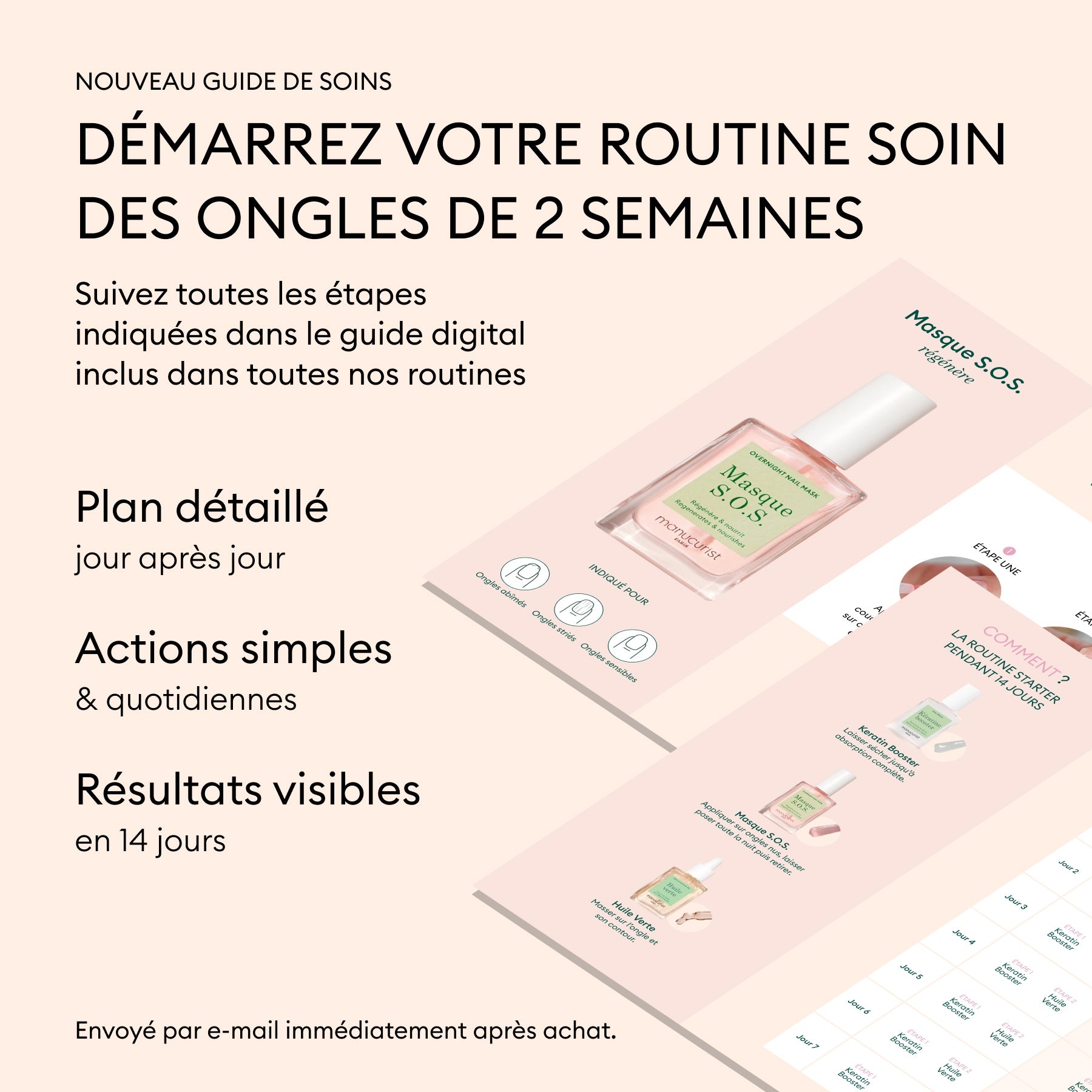 Manucurist Routine Ultimate kit soin ongles jaunes 5 soins éclat