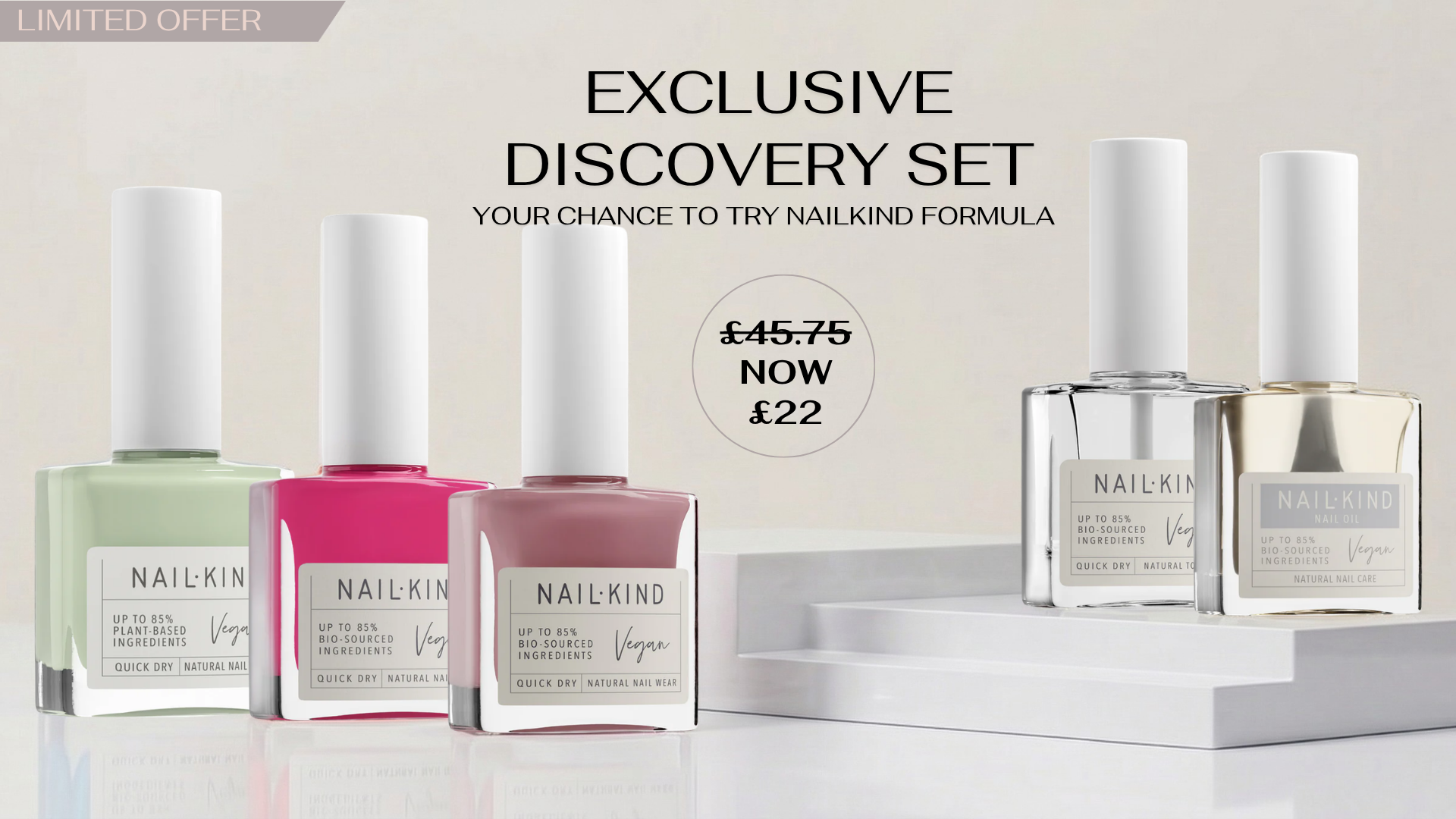 NAIL KIND Discovery Kit The Icon Set kit vernis 5 pièces vegan