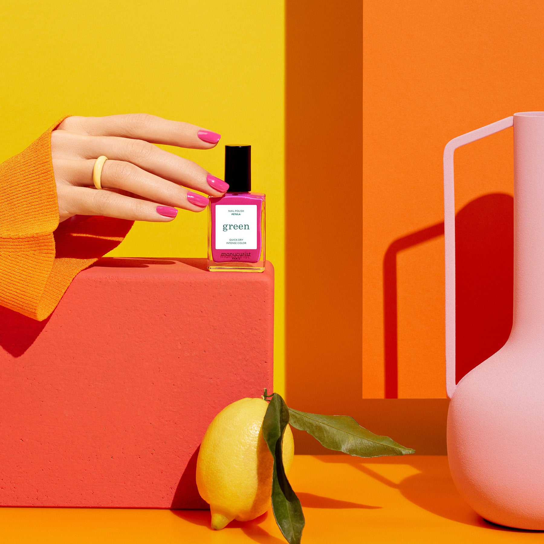 Manucurist Green Pétula vernis à ongles rose fuchsia