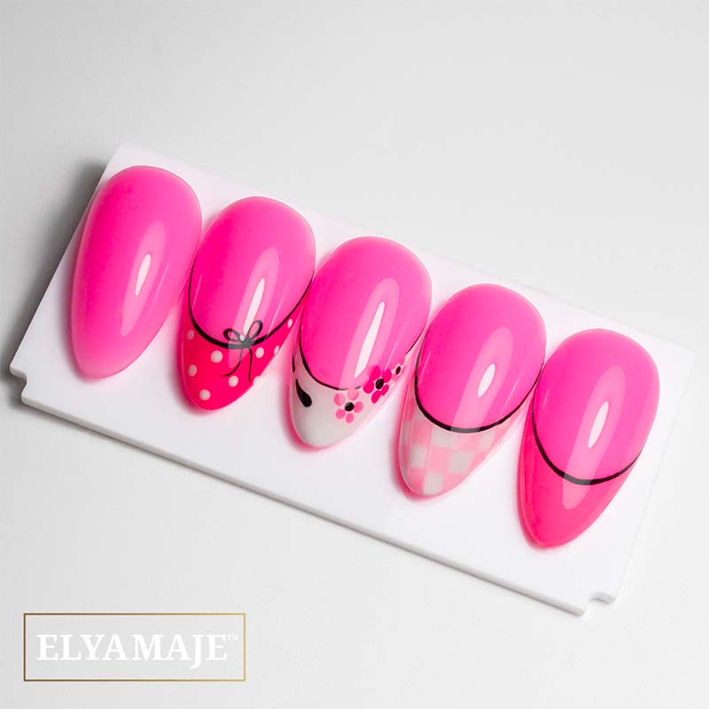 Elyamaje Fuchsia Flame n°10 Color Creamy Gel construction UV LED