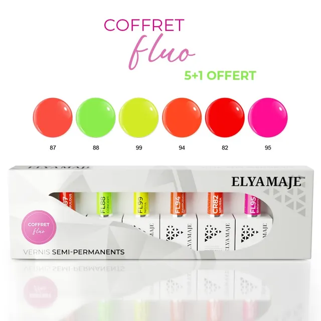 Elyamaje Coffret Fluo vernis semi-permanent édition limitée