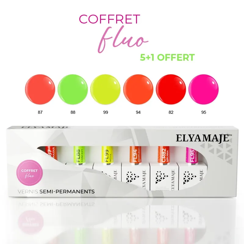 Elyamaje Coffret Fluo vernis semi-permanent édition limitée