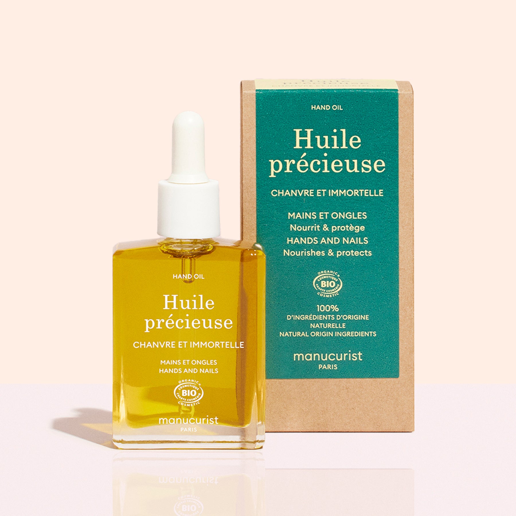 Manucurist Huile Précieuse huile ongles chanvre Cosmos Organic