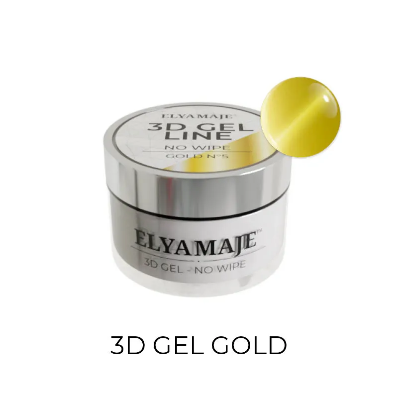 ElyaMaje 3D Gold n°5 gel nail art sans résidu