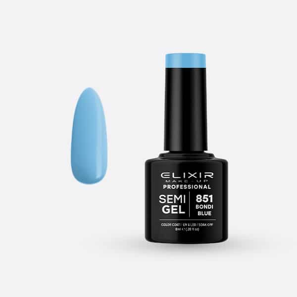 Élixir Semi Gel #851 vernis semi-permanent Bondi Blue 8ml bleu