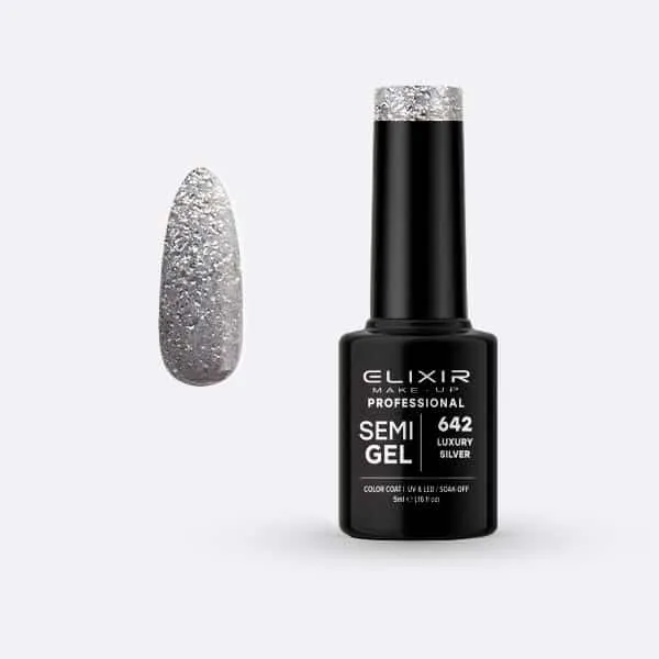 Élixir Semi Gel #642 vernis semi-permanent 5ml argent