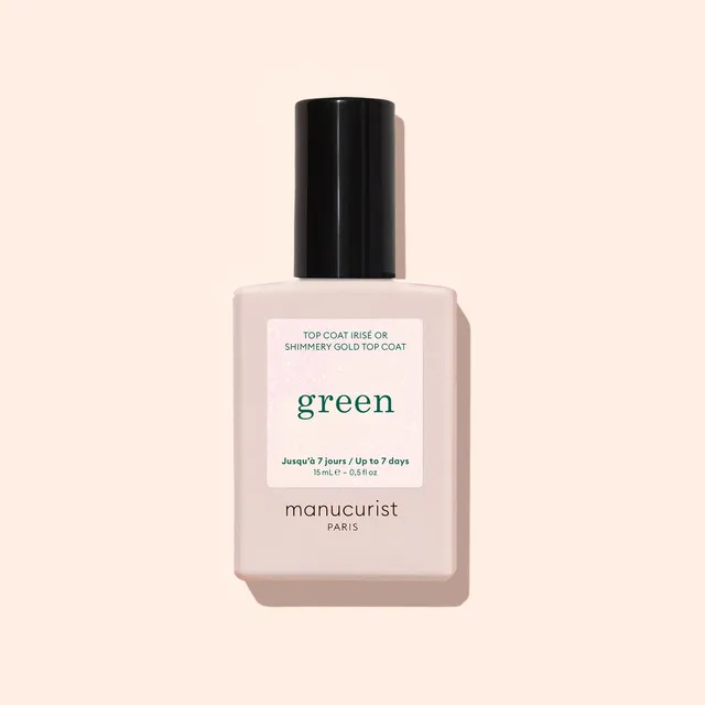 Manucurist Green Top Coat Pailleté Or effet gel