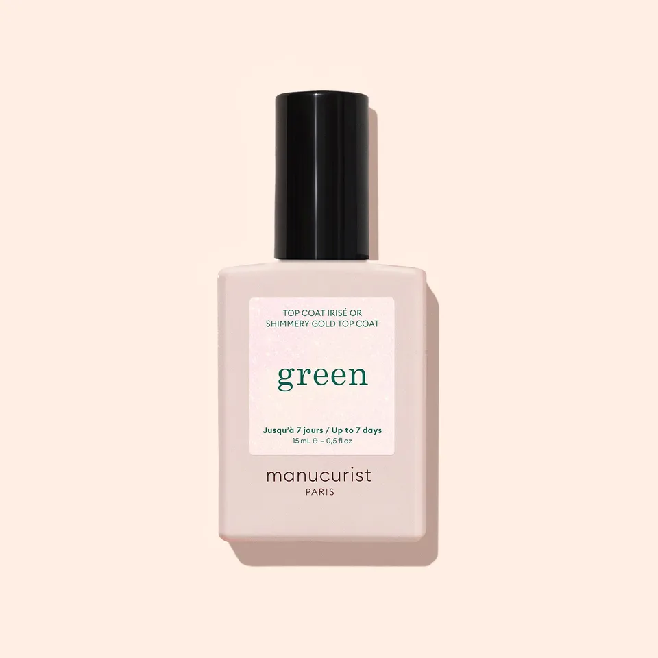 Manucurist Green Top Coat Pailleté Or effet gel