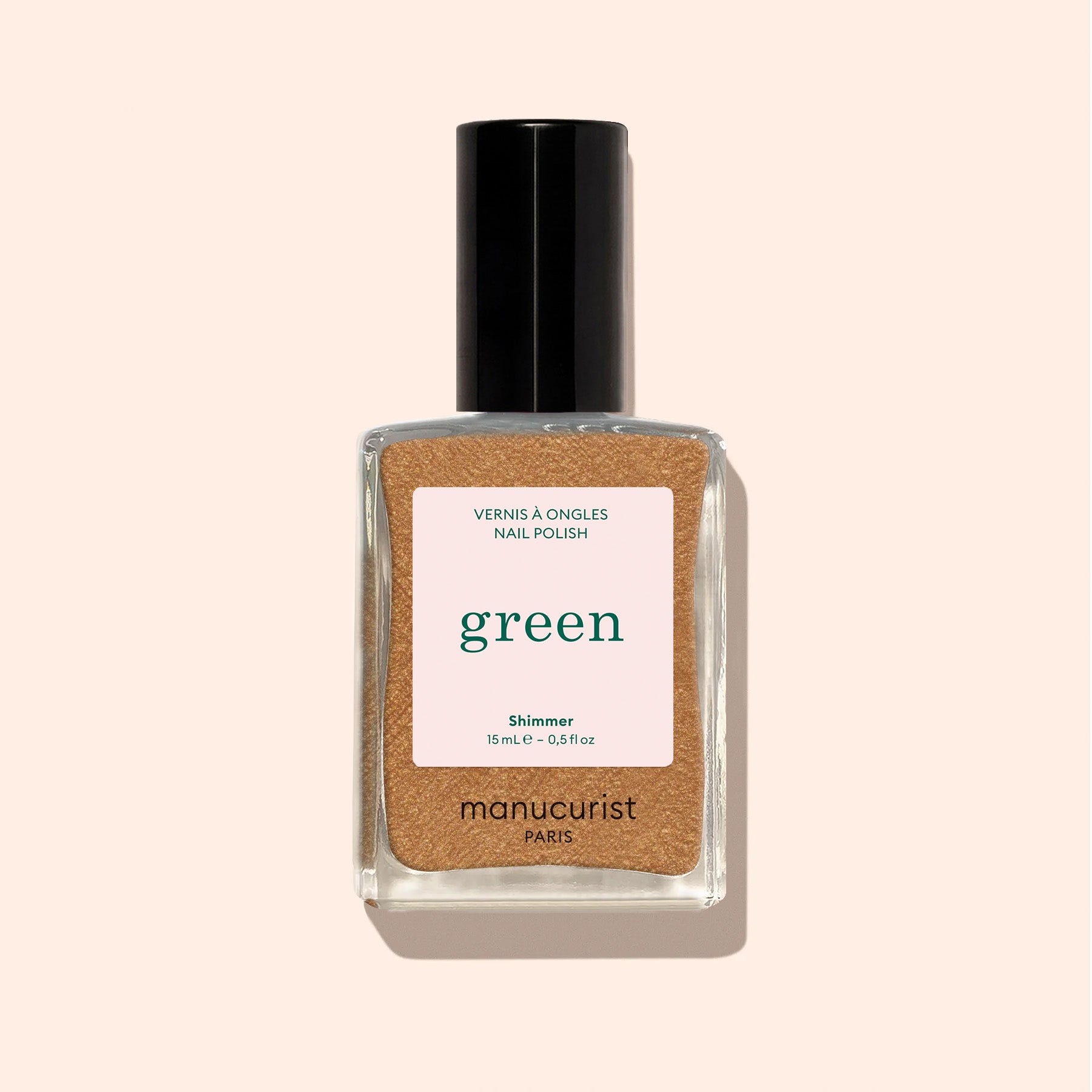 Manucurist Green vernis à ongles Shimmer bronze pailleté