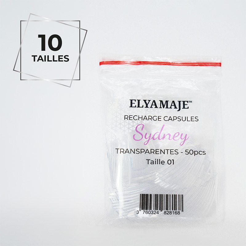 Elyamaje Sydney capsules transparentes 50 pcs