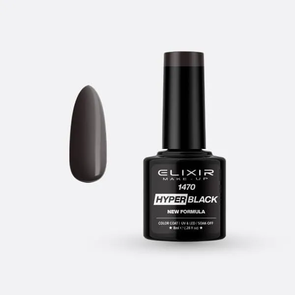 Élixir Hyper #1470 vernis semi-permanent noir 8 ml longue tenue