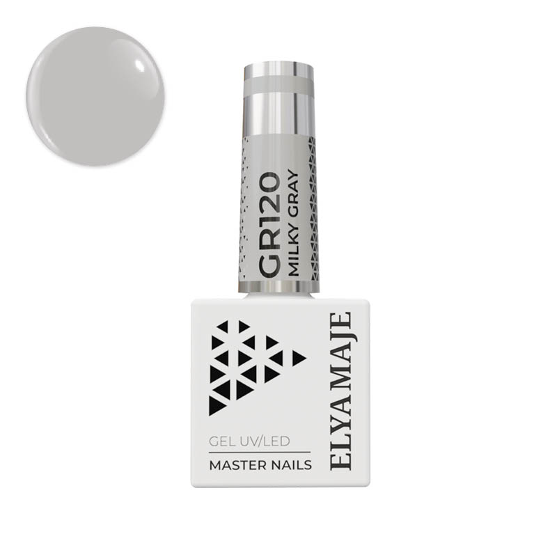 ElyaMaje N°120 Milky Gray vernis semi-permanent gris