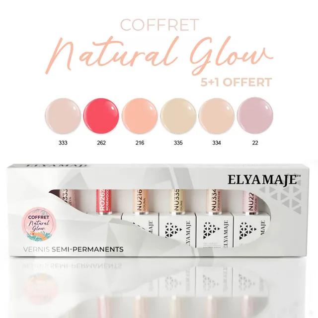Elyamaje Coffret Natural Glow vernis semi-permanent édition limitée