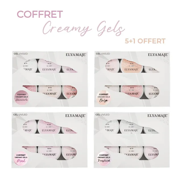 Elyamaje Creamy Gels Coffret 6 Gels UV 20ml Gainage