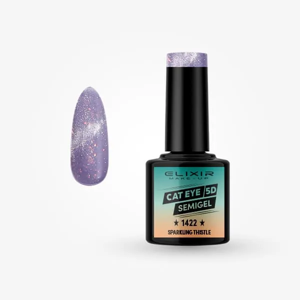 Élixir Semi Gel #1422 vernis semi-permanent 8ml lilas pailleté
