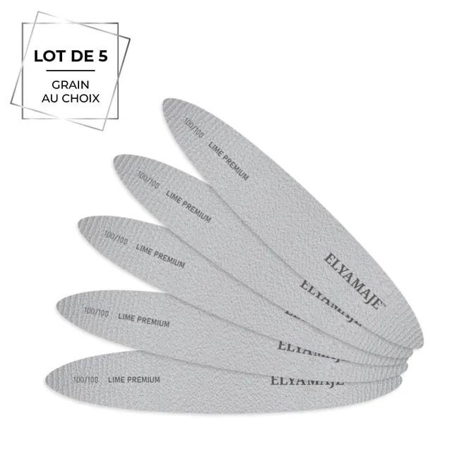 Elyamaje Ovales x5 limes à ongles grain abrasif