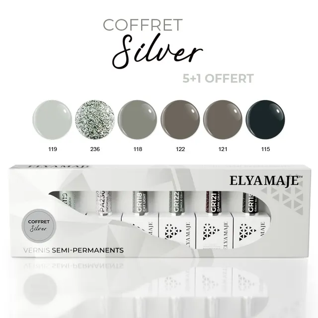 Elyamaje Coffret Silver Vernis Semi-Permanent Édition Limitée