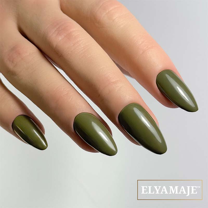 Elyamaje N°353 Kaki vernis semi-permanent couvrant
