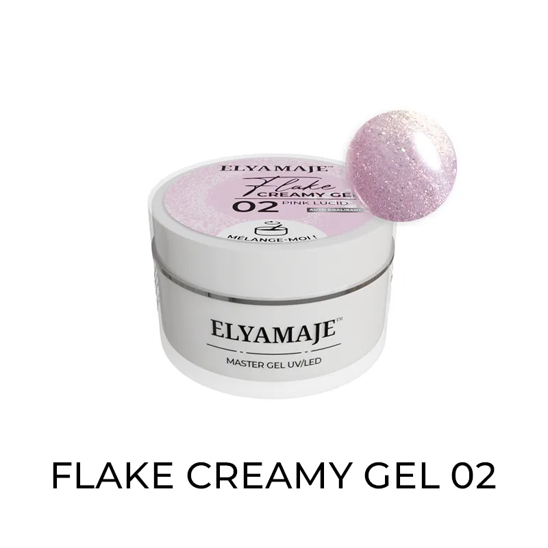 Elyamaje Flake Creamy Gel Pink Lucid n°02 gel rose