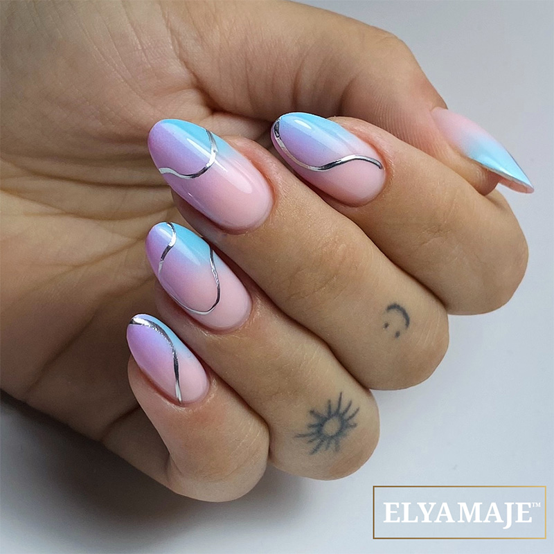 Elyamaje Metallic Painting Gel nail art lignes fines métallisé