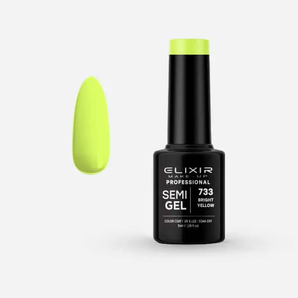 Élixir Semi Gel 733 vernis semi-permanent jaune vif 5 ml