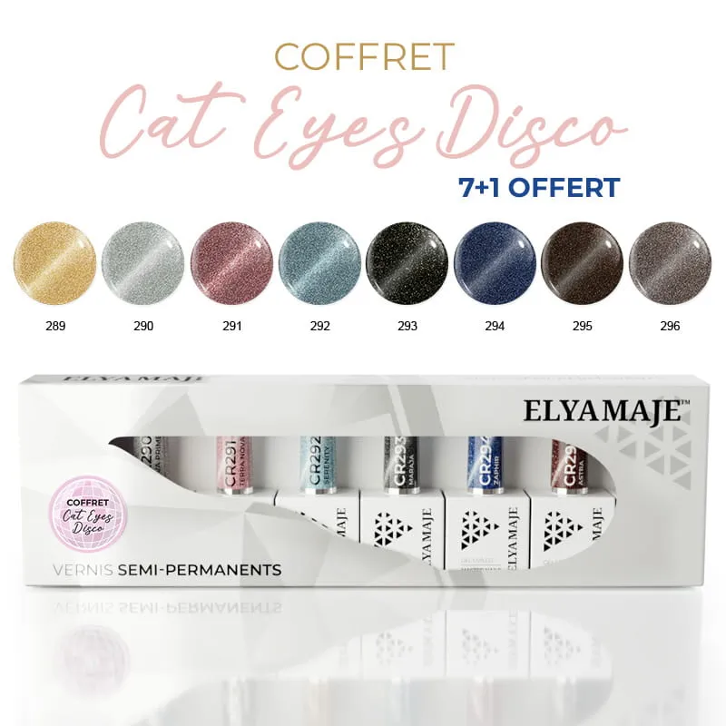 Elyamaje Coffret Cat Eyes Disco vernis semi-permanent aimant édition limitée