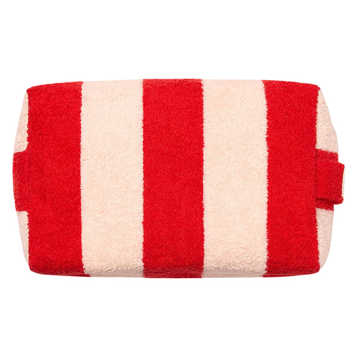 Manucurist trousse éponge rayée rose rouge coton