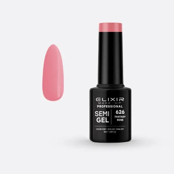 Élixir Semi Gel vernis semi-permanent 626 Fantasy Rose 5ml longue tenue