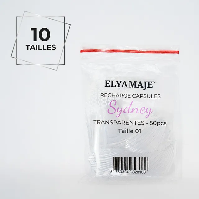 Elyamaje Sydney capsules transparentes 50 pcs